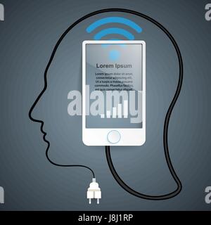 3D Infografik Vorlage und Marketing Designikonen. Smartphone ich Stock Vektor