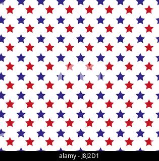 Independence Day of America Musterdesign. 4. Juli endlosen Hintergrund. USA-Nationalfeiertag Textur mit Sternen zu wiederholen. Vektor-Illustration. Stock Vektor