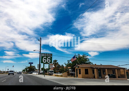 Die Route 66 Motel in Barstow Kalifornien auf der historischen Route 66. Stockfoto