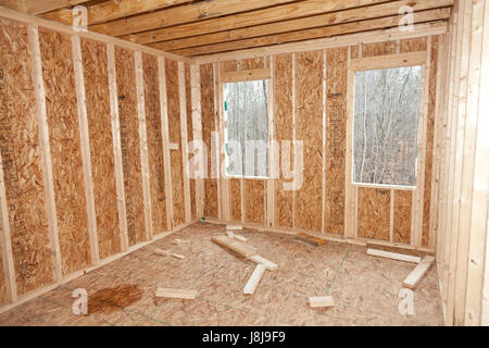 Gestaltung der Wände auf ein neues Zuhause Stockfoto