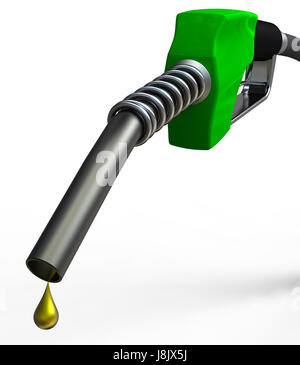 Golden, Drop, Griff, Treibstoff, Gas, Düse, Tröpfchen, Benzin, Tropfen, Tropfen, Stockfoto