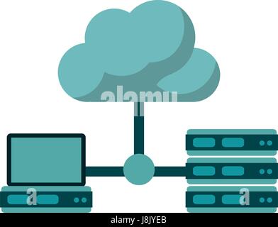 Cloud Storage Verwandte Symbolbild Stock Vektor