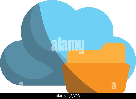 Cloud Storage Verwandte Symbolbild Stock Vektor