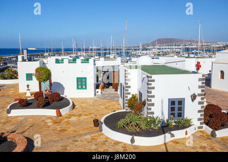 Marina Rubicon in Playa Blanca, Lanzarote, Kanarische Inseln, Spanien Stockfoto