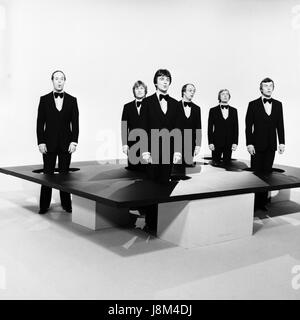 Britische A-Capella-Gruppe "King's Singers", Deutschland 1970er Jahre. Britische Gesangsgruppe "The King's Singers", Deutschland 1970. Stockfoto