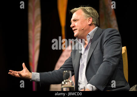 Ed Balls spricht über seine Karriere in der Politik bei Hay Festival 2017 Hay-on-Wye Powys Wales UK Stockfoto