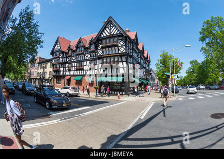 Nassau-Hauptstraße von Princeton, New Jersey, USA Stockfoto