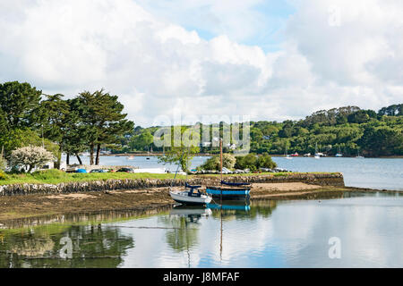 Restronguet Bach aus dem Fluss Fal zwischen Falmouth und Truro in Cornwall, England, Großbritannien, uk Stockfoto