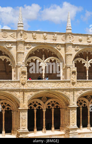 Klöster des Hieronymus-Kloster (Mosteiro Dos Jeronimos), ein UNESCO-Weltkulturerbe. Lissabon, Portugal Stockfoto