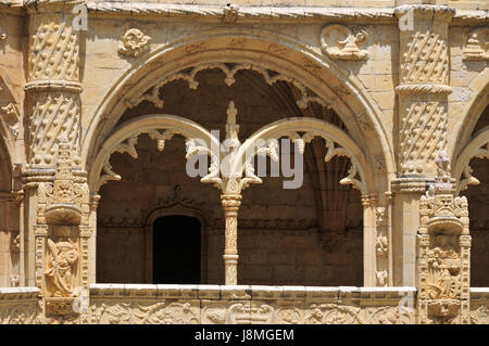 Klöster des Hieronymus-Kloster (Mosteiro Dos Jeronimos), ein UNESCO-Weltkulturerbe. Lissabon, Portugal Stockfoto