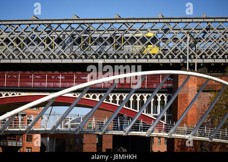 Castlefield Wharf Becken Gegend, Gtr Manchester, UK. Stockfoto