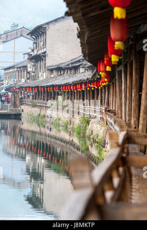 Yantou, Boteli, Zhejiang, China.  Lishui Street, aus 16.. Jahrhundert. Stockfoto