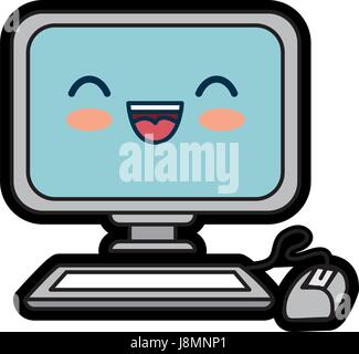 PC-Cartoon-smiley Stock Vektor