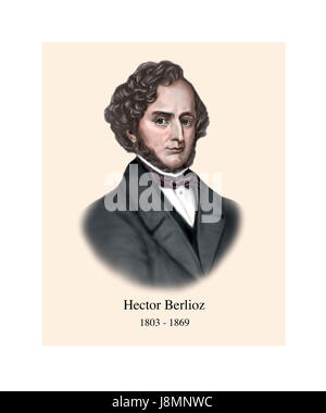 Hector Louis Berlioz, 1803-1869, französischer Komponist Stockfoto