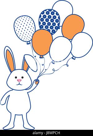 Hase-Tier-Ballons Stock Vektor