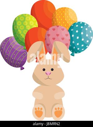 Hase-Tier-Ballons Stock Vektor