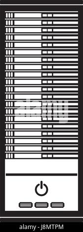 schwarze Symbol CPU-cartoon Stock Vektor