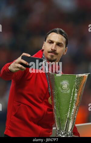 Zlatan Ibrahimovic (Man.U), 24. Mai 2017 - Fußball / Fußball: UEFA Europa League Finale Match zwischen AFC Ajax 0-2 Manchester United FC in der Freunde-Arena in Stockholm, Schweden. (Foto von Mutsu Kawamori/AFLO) [3604] Stockfoto