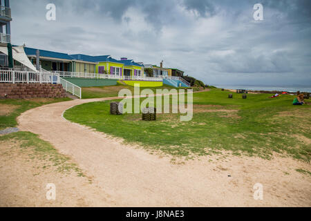 Mossel Bay - Südafrika, 27. Januar 2015: Stop in Mossel Bay und Spaziergang auf der Promenade während der Fahrt auf der garden Route. Stockfoto