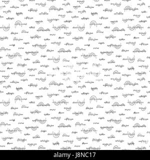 Hand gezeichnet abstrakte Muster in Memphis-Stil. Vektor nahtlose Hintergrund. Stock Vektor