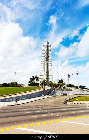 Marti Denkmal, Plaza De La Revolution & Gedenkmuseum, José Marti, Plaza De La Revolucion Havanna, Kuba, kubanische Denkmal, Kuba Gedenkstätten Stockfoto