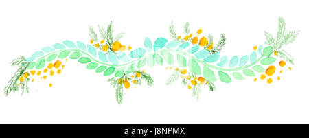 Blumenstrauß Aquarell Stockfoto