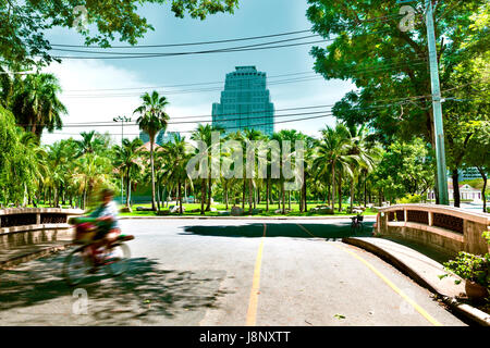 Lumphini Park Landschaft, Bangkok, Thailand. Stockfoto