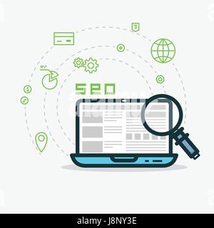 Web Analytics und SEO Stock Vektor