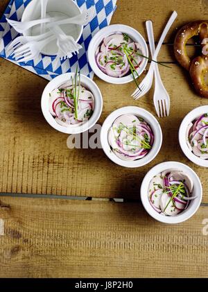 Bayerischer Wurstsalat Stockfoto