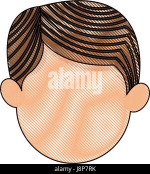 Cartoon Kopf Mann männlich Krippe Symbol Stock Vektor