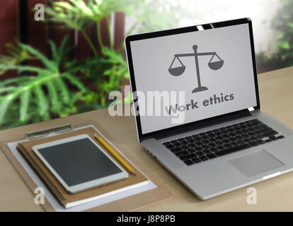 Arbeitsethik Gerechtigkeit Gesetz bestellen Legal Professional arbeiten Stockfoto