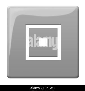 symbolisch, Schalter, Taste, Dot, Piktogramm, Symbol, Piktogramm, Handel Stockfoto