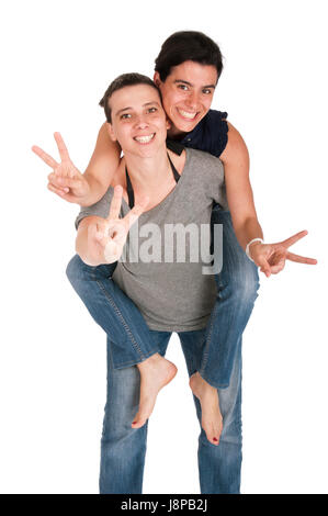 Geste, Hand, "OK", erfolgreich, erfolgreiche, Schwestern, Zeichen, Erfolg, Sieg, Sieg, Stockfoto