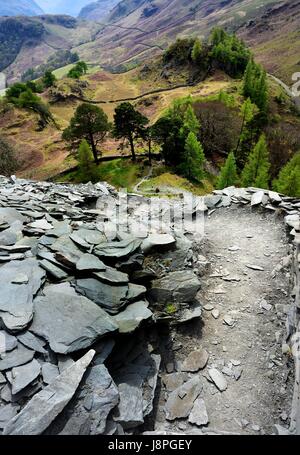 Scafell Fells von Schloss Fels Stockfoto