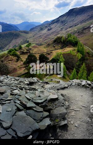 Scafell Fells von Schloss Fels Stockfoto