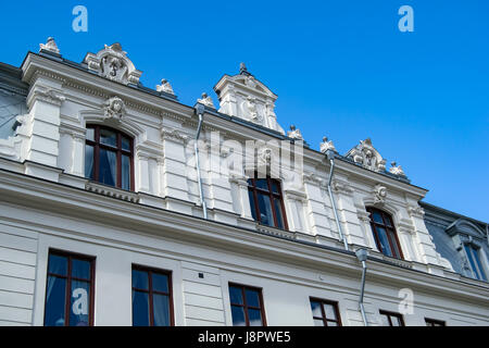 Göteborg, Schweden - Mai 2017: Details der weiße Gebäude in Göteborg, Schweden. Stockfoto