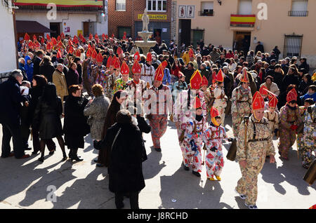 Die Endiablada ist die Bezeichnung für eine festliche uralten Tradition in Almonacid del Marquesado Provinz Cuenca, gefeiert am Tage 1, 2 und 3 Regelenergie Stockfoto