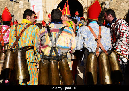 Die Endiablada ist die Bezeichnung für eine festliche uralten Tradition in Almonacid del Marquesado Provinz Cuenca, gefeiert am Tage 1, 2 und 3 Regelenergie Stockfoto