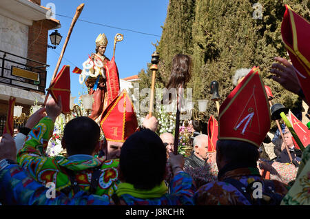 Die Endiablada ist die Bezeichnung für eine festliche uralten Tradition in Almonacid del Marquesado Provinz Cuenca, gefeiert am Tage 1, 2 und 3 Regelenergie Stockfoto