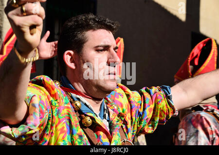 Die Endiablada ist die Bezeichnung für eine festliche uralten Tradition in Almonacid del Marquesado Provinz Cuenca, gefeiert am Tage 1, 2 und 3 Regelenergie Stockfoto