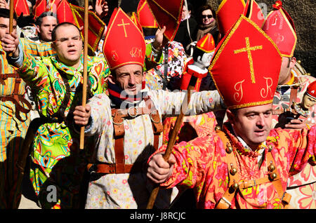 Die Endiablada ist die Bezeichnung für eine festliche uralten Tradition in Almonacid del Marquesado Provinz Cuenca, gefeiert am Tage 1, 2 und 3 Regelenergie Stockfoto