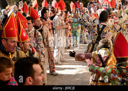 Die Endiablada ist die Bezeichnung für eine festliche uralten Tradition in Almonacid del Marquesado Provinz Cuenca, gefeiert am Tage 1, 2 und 3 Regelenergie Stockfoto