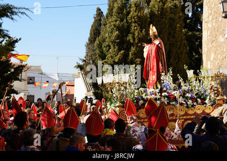 Die Endiablada ist die Bezeichnung für eine festliche uralten Tradition in Almonacid del Marquesado Provinz Cuenca, gefeiert am Tage 1, 2 und 3 Regelenergie Stockfoto