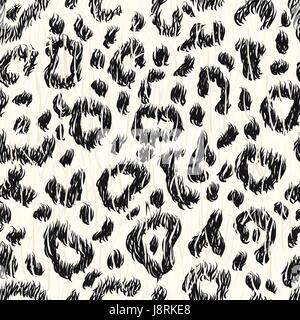 Hellen Schnee Leopard Haut nahtlose Muster Stock Vektor