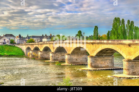 Marechal Leclerc Brücke über die Loire in Amboise, Frankreich Stockfoto