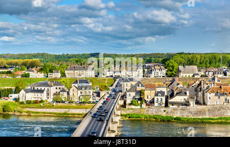 Marechal Leclerc Brücke über die Loire in Amboise, Frankreich Stockfoto