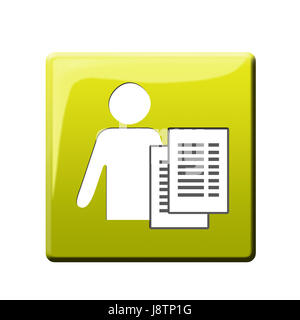 Büro, Person, Liste, anmelden, Arbeit, Job, Arbeit, Piktogramm, Symbol, Piktogramm, Stockfoto