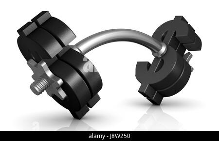 Bankkredite Institution, Dollar, Dollar, Kunst, Sport, Sport, isoliert, Stockfoto