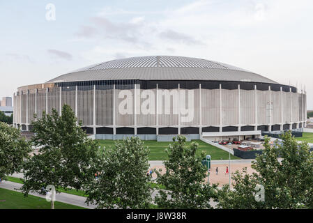 Früher das siebte Weltwunder der Welt, jetzt im Alter und verlassenen NFL Stadion Astro Dome, Houston, Texas, USA. Stockfoto