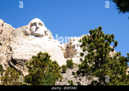 Das Mount Rushmore National Memorial, Black Hills, Keystone, South Dakota, USA Stockfoto